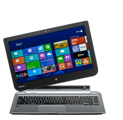 Photo of a detachable computer.