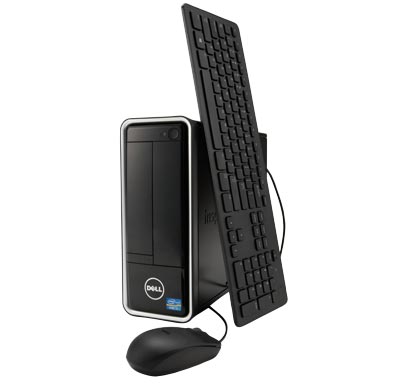 Photo of a compact desktop computer.