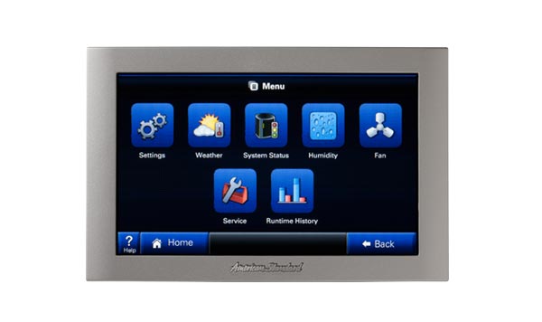 Photo of a thermostat with remote access capability.