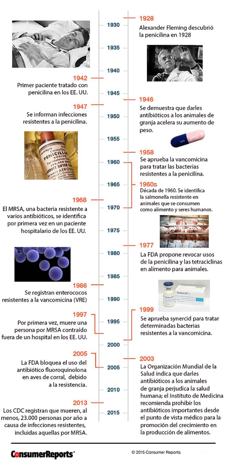 Superbugs history outline Spanish