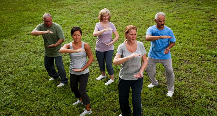 people doing tai chi for back pain
