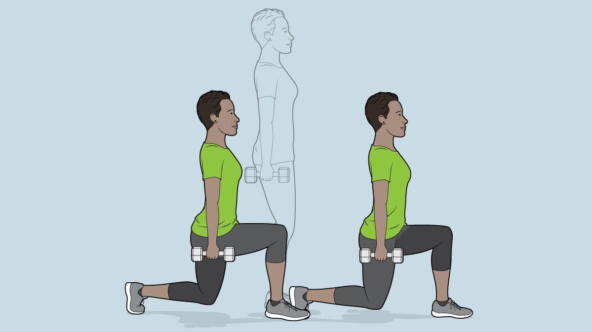 Lunge exercise for a binge-watch workout
