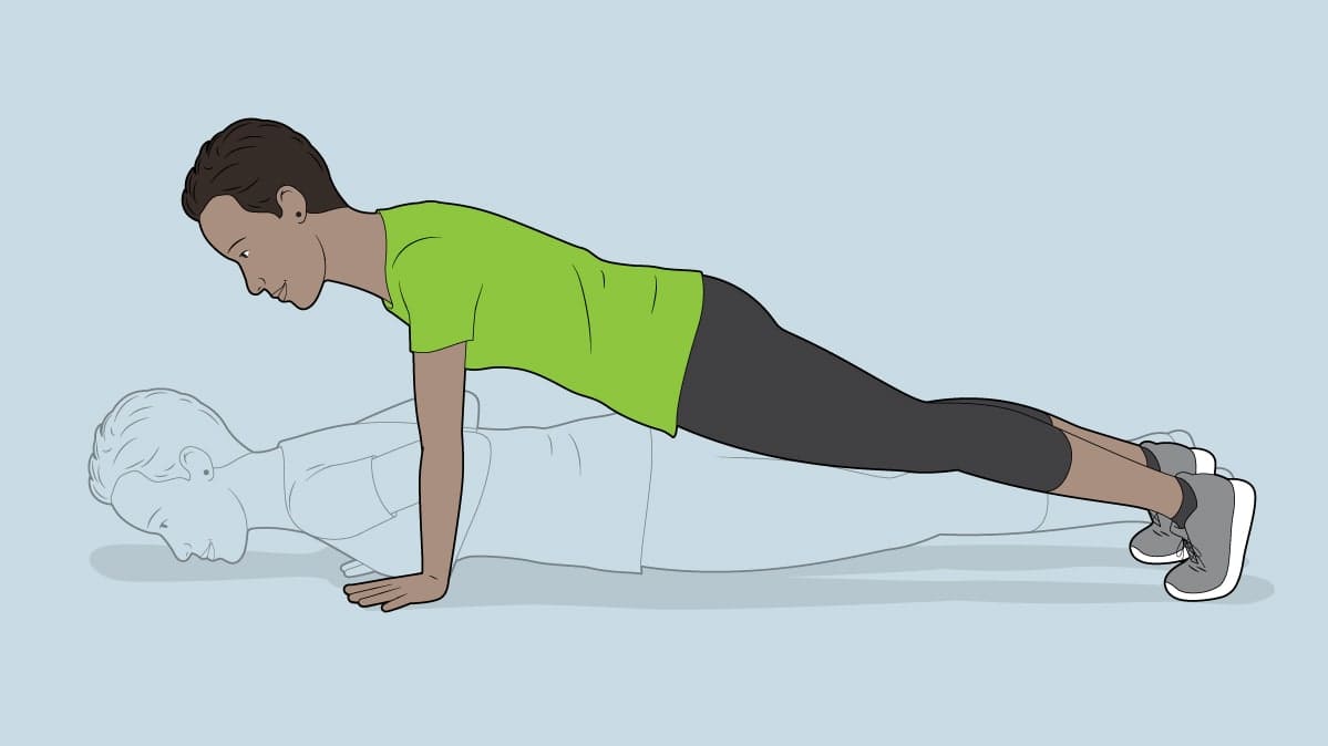 Pushup exercise for a binge-watch workout