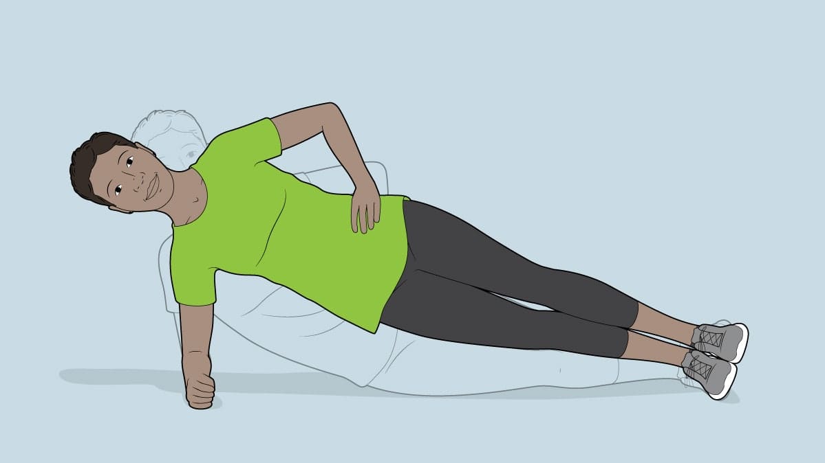 Plank exercise for a binge-watch workout