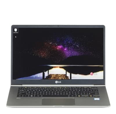 A medium laptop (15" to 16") computer.