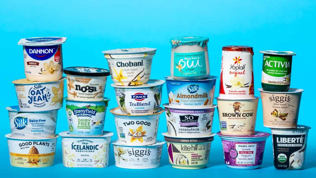 Various vanilla yogurts