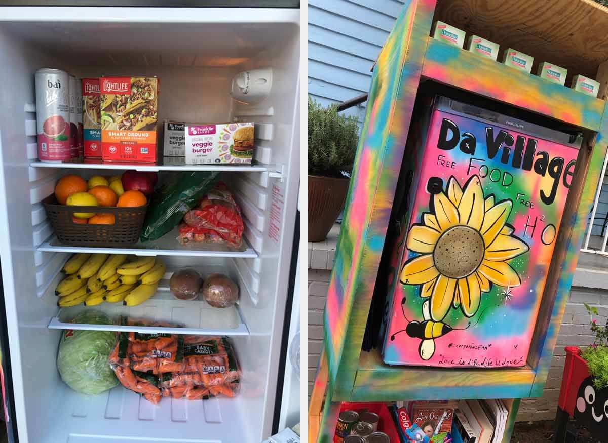 Cómo los refrigeradores comunitarios llamados 'Freedges' en el Norte de Carolina