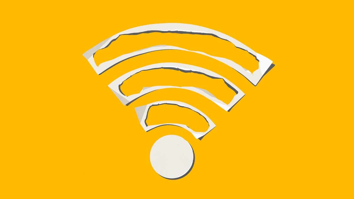 An illustration of a WiFi symbol. 