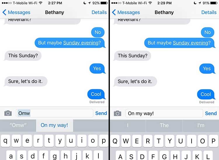 A cell phone screen grab demonstrating the 