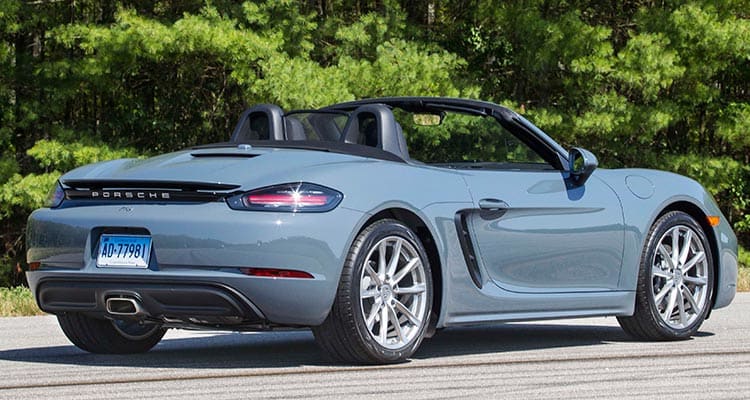 Porsche 718 Boxster rear top down