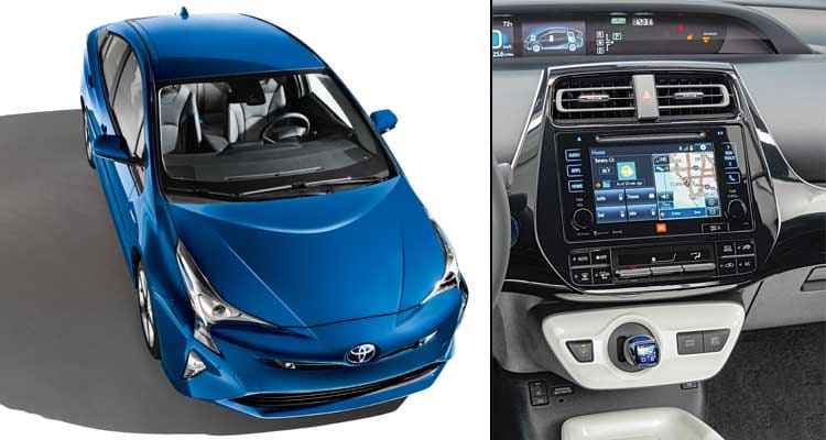Volt vs. Prius: The Toyota Prius received a thorough interior makeover with its redesign.