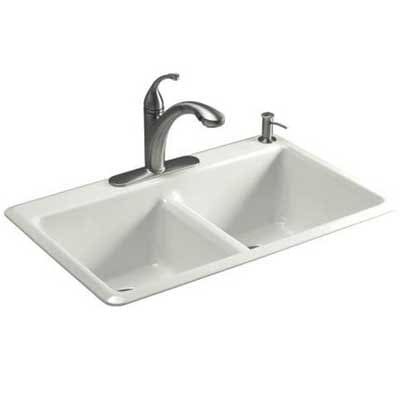 Kohler Cape Dory 22 In X 33 In White Single Basin Cast Iron