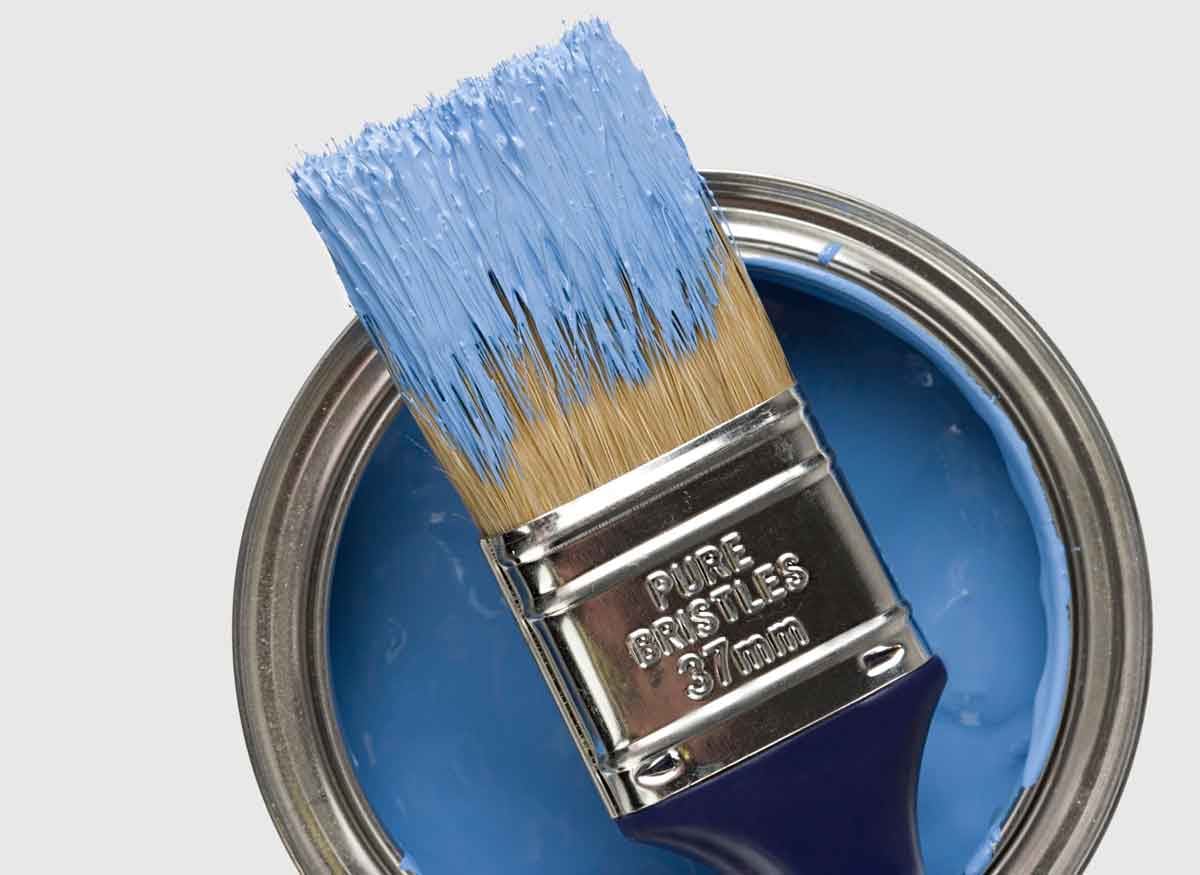 paint brush and bucket