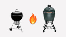 Charcoal Grill Face-Off: Weber Kettle vs. Big Green Egg