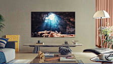 Samsung TV seen in a living room.