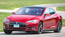Tesla Model S P85 front driving at ATC