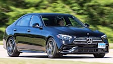 2022 Mercedes-Benz C300 front, on the CR track