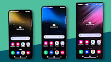 Samsung Galaxy S22, S22+, and S22 Ultra lined up