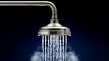 Shower head with shower running