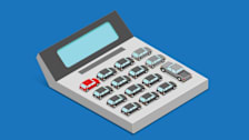 Calculator made of keys that are cars