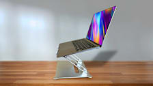 Laptop on the Insignia Ergonomic Laptop Stand