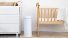 Ubbi diaper pail in babies nursery