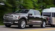 2024 Ford F-150 Platinum towing an Airstream trailer