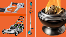 a roundup of products including cuisinart cleanburn fireput, makita battery string trimmer, stihl leaf blower, ego lawn mower