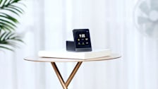 Qingping Air Monitor CGS1 on a side table in a living room