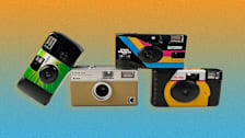 four disposable camera from Kodak, Ilford, and Fujifilm