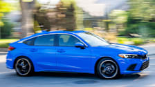 2022 Honda Civic Hatchback with accessory wheels driving