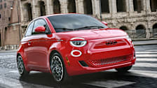 2024 Fiat 500e, front in old city