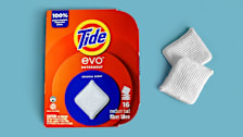 Tide EVO detergent and laundry tiles.