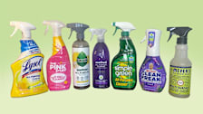 seven bottles of multipurpose cleaner