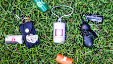 Lucky Dog, Earth Rated, Wild One, Amazon Basics, No Rips poop bags in grass