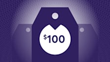 Purple deals tags for under $100