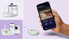 Hubble Connected SkyVision AI Pro with Adjustable Crib Mount, Owlet Dream Duo 2 and Maxi-Cosi See Pro 360 Baby Monitor.