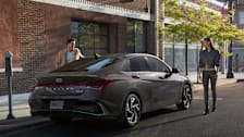 2025 Hyundai Elantra Hybrid parked on a city street
