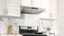 Hauslane 30" Under Cabinet Range Hood UC-PS18SS-30 in a kitchen.