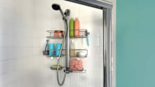 Simplehuman shower caddy in a shower