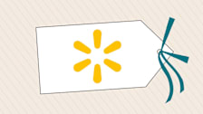 Illustration of shopping tag with Walmart Logo.