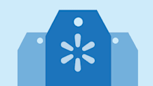 Blue tags with Walmart Logo