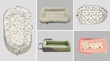 Recalled baby loungers. Clockwise from left: Sweetie Baby Lounger, Cpzzkq Baby Lounger, BBWOO Baby Lounger, Style Life Eleven Baby Lounger, Joyful Journeys Baby Lounger