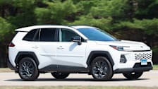 2026 Toyota RAV4 XLE driving at CR's Auto Test Center