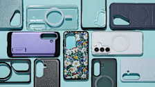 Several phone cases seen from above.