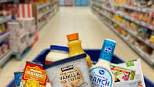 Store brand products in grocery cart