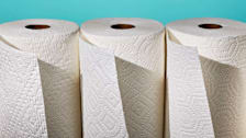 Three rolls of paper towels