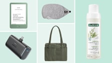 Amazon Kindle, Anker nano power bank, Mavogel sleep mask, Baggu carryon bag, Klorane dry shampoo