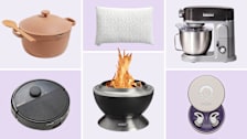 Our Place dutch oven, Ozlo sleepbuds, Coop pillow, Cleanburn fire pit, Pioneer Woman mixer, Samsung mop