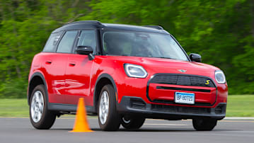 Mini Countryman EV going through accident avoidance testing